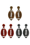 Beads Patchwork Baseball Look Earrings MOQ 3pcs