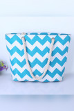 Wave Striped Print Canvas Tote Bag MOQ 3pcs