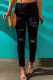 Black High Waist Ripped Skinny Jeans