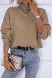 Turtleneck Plain Knitting Sweater