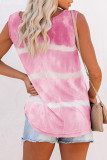 Pink Tie-dye Print Tank Top