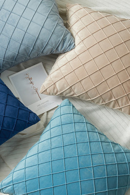 Diamond Knit Velvet Pillow Case