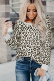 Long Sleeve Leopard Print Top