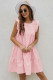 Pink Plaid Ruffled Mini Dress