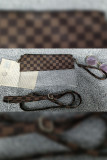 Plaid Splicing Clear Crossbody Bag