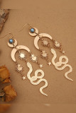 Alloy Sun Moon and Snake Earrings MOQ 5pcs