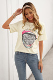 Tie-dye Leopard Lip Tee