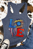 Love Patriotic Sunflower Graphic Tank Unishe Wholesale