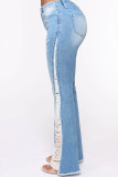 Ripped Distressed Flare Denim Pants