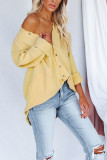Blank Button Down Pocketed Shacket Shirts Women UNISHE Wholesale