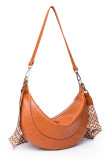 PU Leather Half Moon Tote Bag MOQ 3pcs