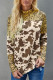 Animal Mixed Printed Long Sleeve Knit Top