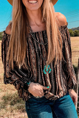 Black The Griffin Off The Shoulder Top