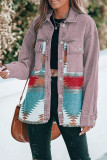 Distressed Aztec Denim Jacket Coat Annishe Boutique Wholesale