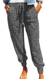 Gray Breezy Leopard Joggers