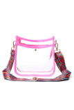 Printed Strap Clear Crossbody Bag MOQ 3pcs