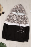 Black Into the Jungle Color Block Hoodie