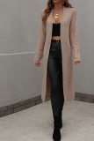 Plain Open Long Length Sweater Cardigans