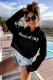 Black Beautiful Day Letters Graphic Hoodie
