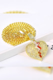 Alloy and Rhinestone Necklace for Men MOQ 5pcs