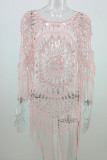 Aztec Knitted Beach Long Sleeve Hollow Out Cover Up Unishe Wholesale