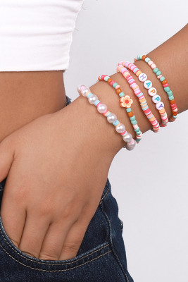 Clay and Beads Bracelet MOQ 5pcs