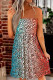 Multicolor Print Shirred Bandeau Mini Dress