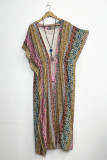 Multicolor Splicing Boho Cover Up