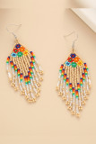 Colorful Beads Tassel Earrings MOQ 5pcs