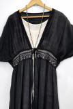 Plain Embroidery Straps Cover Up