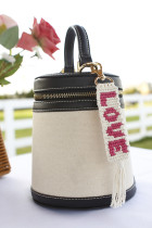 Love Knit Tassels Boho Keychain MOQ 5pcs