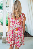 White Ruffled Tank Floral Dress