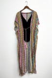 Multicolor Splicing Boho Cover Up