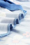 Sky Blue Crew Neck Tank Top