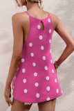 Sleeveless Polka Dot Knitting Tank Top