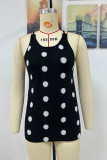Sleeveless Polka Dot Knitting Tank Top