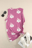Pink Crew Neck Tank Top