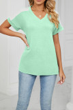 Colorblock Splicing Short Sleeves Top