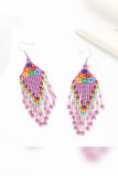 Colorful Beads Tassel Earrings MOQ 5pcs
