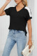 Colorblock Splicing Short Sleeves Top