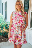 White Ruffled Tank Floral Dress