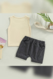 Cow Print Tank and Shorts Kids 2PCS Set