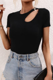 Short Sleeves Hollow Out Knitting Top