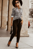 Black Zipped Pockets High Waist Skinny Pants