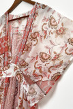 Boho Irregular Print Beach Cover Up