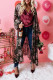Green Floral Draped Open Front Duster Cardigan