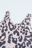 Leopard Leopard Print Pockets Wide Leg Sleeveless Jumpsuit