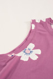 Pink Crew Neck Tank Top