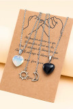 Sun and Moon Heart Shape Necklace MOQ 5PCS