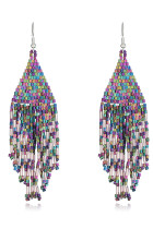 Colorful Beads Tassle Earrings MOQ 3PCS